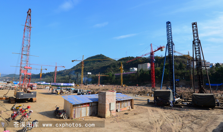 20141207苍溪县城武当片区赵公坝国际商贸城建设06